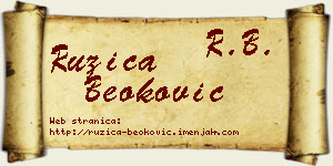 Ružica Beoković vizit kartica